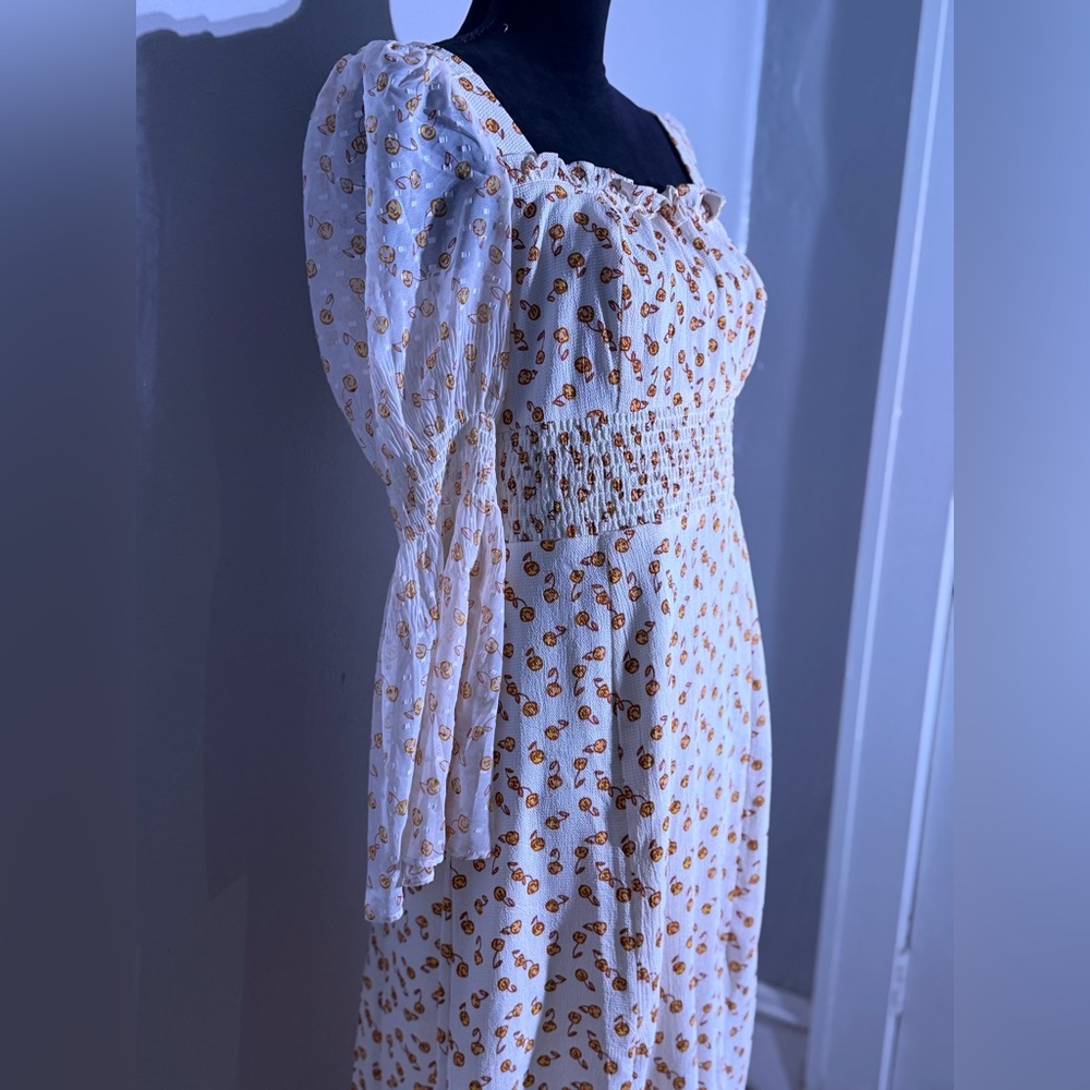 French Connection Floral Print Floral Print Domed Midi Dress size M - Picture 3 of 8